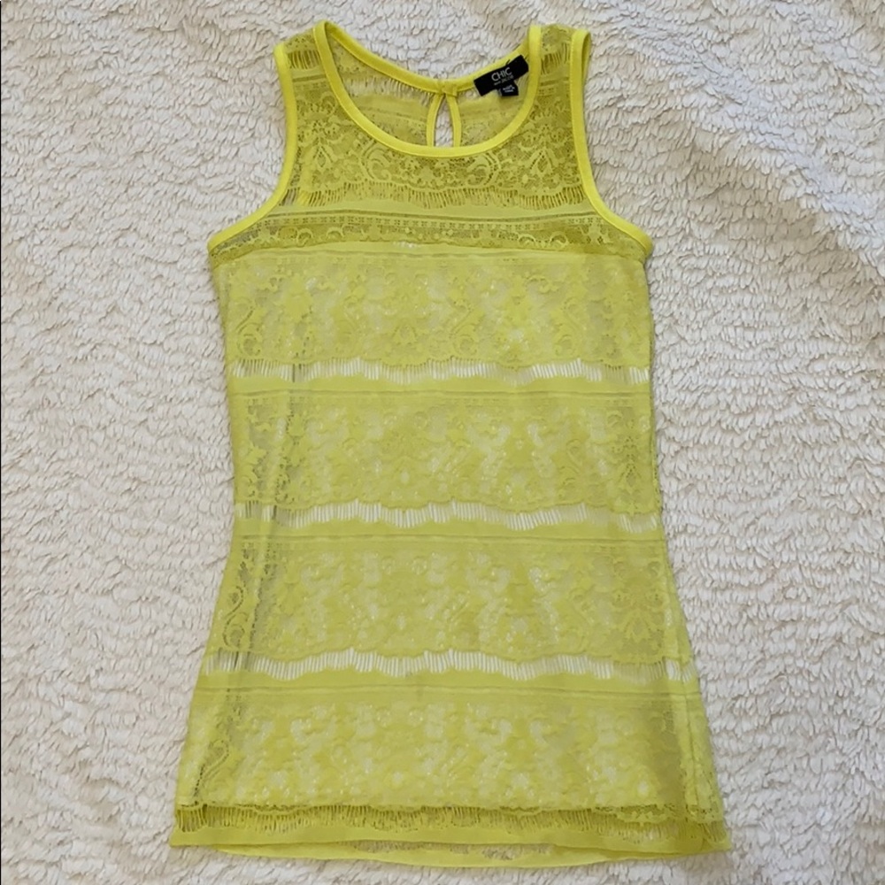 Chic by Jacob Sleeveless laced top